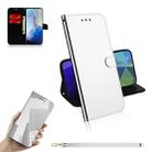 For Galaxy S20 Mirror-like Magnetic Attraction Horizontal Flip Leather Case with Lanyard, Support Holder & Card Slot & Wallet(Silver) - 1