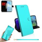 For Galaxy S20+ Mirror-like Magnetic Attraction Horizontal Flip Leather Case with Lanyard, Support Holder & Card Slot & Wallet(Mint Green) - 1