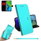 For Xiaomi Mi CC9 Pro / Note 10 / Note 10 Pro Mirror-like Magnetic Attraction Horizontal Flip Leather Case with Lanyard, Support Holder & Card Slot & Wallet(Mint Green) - 1