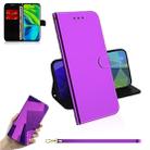 For Xiaomi Mi CC9 Pro / Note 10 / Note 10 Pro Mirror-like Magnetic Attraction Horizontal Flip Leather Case with Lanyard, Support Holder & Card Slot & Wallet(Purple) - 1