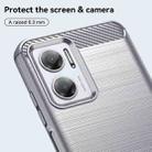 For Xiaomi Redmi Note 11E Brushed Texture Carbon Fiber TPU Case(Grey) - 5