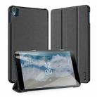 For Nokia T10 DUX DUCIS Domo Series Magnetic Flip Leather Tablet Case(Black) - 1