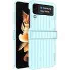 For Samsung Galaxy Z Flip4 5G IMAK JS-3 Series Colorful Vertical Stripe PC Case(Light Blue) - 1