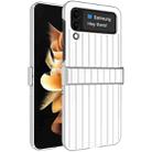 For Samsung Galaxy Z Flip4 5G IMAK JS-3 Series Colorful Vertical Stripe PC Case(Silver) - 1