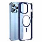 For iPhone 14 Pro DUX DUCIS Clin Mag Series Magnetic Transparent Phone Case(Blue) - 1