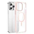 For iPhone 14 Pro Max DUX DUCIS Clin Mag Series Magnetic Transparent Phone Case (Pink) - 1