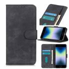 For iPhone SE 2022 / SE 2020 Retro Texture PU + TPU Horizontal Flip Leather Case with Holder & Card Slots & Wallet(Black) - 1