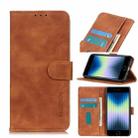 For iPhone SE 2022 / SE 2020 Retro Texture PU + TPU Horizontal Flip Leather Case with Holder & Card Slots & Wallet(Brown) - 1