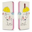 For Nokia 2.3 Colored Drawing Horizontal Flip Leather Case with Holder & Card Slots & Wallet(Elephant under the Umbrella) - 1