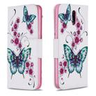 For Nokia 2.3 Colored Drawing Horizontal Flip Leather Case with Holder & Card Slots & Wallet(Peach Blossom and Butterfly) - 1