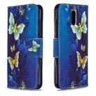 For Nokia 2.3 Colored Drawing Horizontal Flip Leather Case with Holder & Card Slots & Wallet(Golden Butterfly) - 1