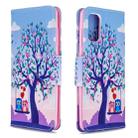 For Galaxy A41 Colored Drawing Horizontal Flip Leather Case with Holder & Card Slots & Wallet(Two Owls) - 1