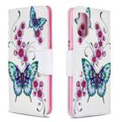 For Galaxy A41 Colored Drawing Horizontal Flip Leather Case with Holder & Card Slots & Wallet(Peach Blossom and Butterfly) - 1