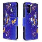 For Galaxy A41 Colored Drawing Horizontal Flip Leather Case with Holder & Card Slots & Wallet(Purple Butterfly) - 1