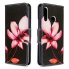 For Galaxy A70e Colored Drawing Horizontal Flip Leather Case with Holder & Card Slots & Wallet(Lotus) - 1