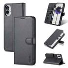 For Nothing Phone 1 AZNS Skin Feel Calf Texture Flip Leather Phone Case (Black) - 1