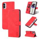 For Nothing Phone 1 AZNS Skin Feel Calf Texture Flip Leather Phone Case (Red) - 1