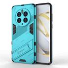 For Huawei Mate 50 Pro Punk Armor 2 in 1 PC + TPU Shockproof Phone Case with Invisible Holder(Blue) - 1