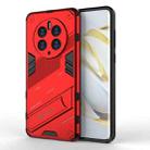 For Huawei Mate 50 Pro Punk Armor 2 in 1 PC + TPU Shockproof Phone Case with Invisible Holder(Red) - 1