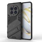 For Huawei Mate 50 Pro Punk Armor 2 in 1 PC + TPU Shockproof Phone Case with Invisible Holder(Black) - 1