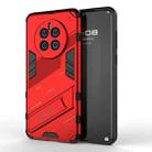 For Huawei Mate 50 Punk Armor 2 in 1 PC + TPU Shockproof Phone Case with Invisible Holder(Red) - 1