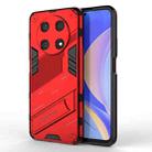 For Huawei Nova Y90/Enjoy 50 Pro Punk Armor 2 in 1 PC + TPU Shockproof Phone Case with Invisible Holder(Red) - 1