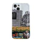 For iPhone 13 mini Oil Painting TPU Phone Case (Street Painter) - 1