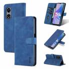 For OPPO A97 5G AZNS Skin Feel Calf Texture Flip Leather Phone Case(Blue) - 1