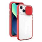 For iPhone 14 Sliding Camera Phone Case (Red) - 1
