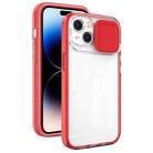 For iPhone 14 Pro Sliding Camera Phone Case(Red) - 1