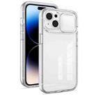 For iPhone 14 Pro Sliding Camera Phone Case(Transparent) - 1