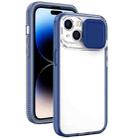For iPhone 14 Pro Sliding Camera Phone Case(Navy Blue) - 1