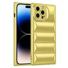 For iPhone 14 Pro Plated Down Jacket Phone Case(Gold) - 1