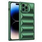 For iPhone 14 Pro Plated Down Jacket Phone Case(Green) - 1