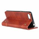 For iPhone SE 2022 / SE 2020 Copper Buckle Nappa Texture Horizontal Flip Leather Case with Holder & Card Slots & Wallet(Brown) - 5