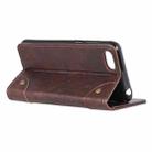 For iPhone SE 2022 / SE 2020 Copper Buckle Nappa Texture Horizontal Flip Leather Case with Holder & Card Slots & Wallet(Coffee) - 5