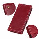 For iPhone SE 2022 / SE 2020 Copper Buckle Nappa Texture Horizontal Flip Leather Case with Holder & Card Slots & Wallet(Wine Red) - 6