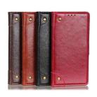 For iPhone SE 2022 / SE 2020 Copper Buckle Nappa Texture Horizontal Flip Leather Case with Holder & Card Slots & Wallet(Wine Red) - 7