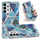 For Samsung Galaxy A13 4G Electroplated Marble Pattern TPU Phone Case(Blue and Green) - 1