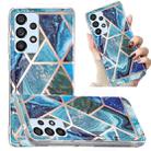 For Samsung Galaxy A33 Electroplated Marble Pattern TPU Phone Case(Blue and Green) - 1