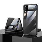 For Samsung Galaxy Z Flip4 SULADA Shockproof Plating PC Transparent Protective Case(Black) - 1