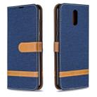 For Nokia 2.3 Color Matching Denim Texture Horizontal Flip Leather Case with Holder & Card Slots & Wallet & Lanyard(Dark Blue) - 1