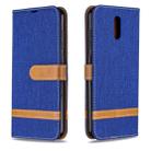 For Nokia 2.3 Color Matching Denim Texture Horizontal Flip Leather Case with Holder & Card Slots & Wallet & Lanyard(Royal Blue) - 1