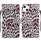 For iPhone 14 Painted Pattern Leather Phone Case (Leopard) - 1