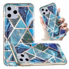 For iPhone 11 Pro Electroplated Marble Pattern TPU Phone Case (Blue and Green) - 1