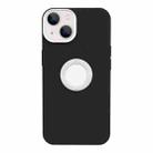 For iPhone 14 Contrast Color 3 in 1 TPU Phone Case (White Black) - 1