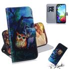 For LG K40S Combined Pattern Magnetic Attraction Horizontal Flip Leather Case, Support Holder & Card Slot & Wallet(Oil Painting Owl) - 1