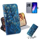 For Xiaomi Redmi Note 8T Combined Pattern Magnetic Attraction Horizontal Flip Leather Case, Support Holder & Card Slot & Wallet(Apricot Blossom) - 1