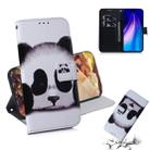 For Xiaomi Redmi Note 8T Combined Pattern Magnetic Attraction Horizontal Flip Leather Case, Support Holder & Card Slot & Wallet(Panda) - 1