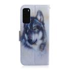 For Galaxy S20 Combined Pattern Magnetic Attraction Horizontal Flip Leather Case, Support Holder & Card Slot & Wallet(White Wolf) - 3